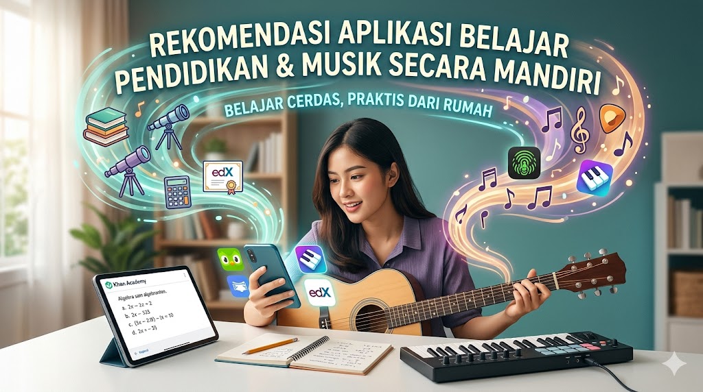 Rekomendasi Aplikasi Belajar Pendidikan & Musik Secara Mandiri